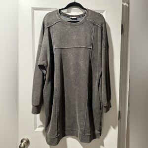 Oversized Gray Sweater Dress